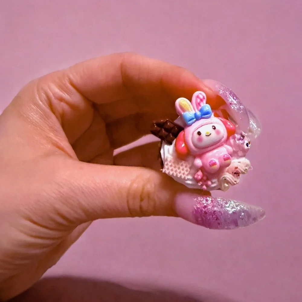 Decoden Mini Jar, My Melody Easter Cosplay Bunny, Choco Frosting Drip, Kawaii